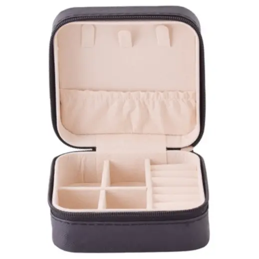 Mini Jewellery Case Black Open